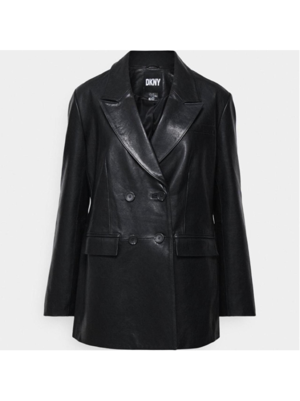 Y2K DKNY 100% Genuine Leather Long Blazer Jacket US 4 NWOT

Vintage-era DKNY lon